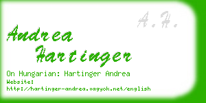 andrea hartinger business card